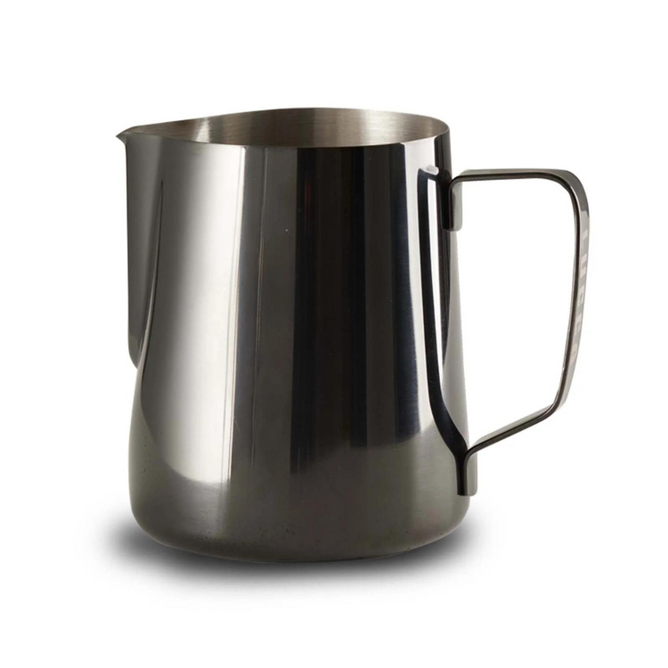 lucca milk steaming pitcher black